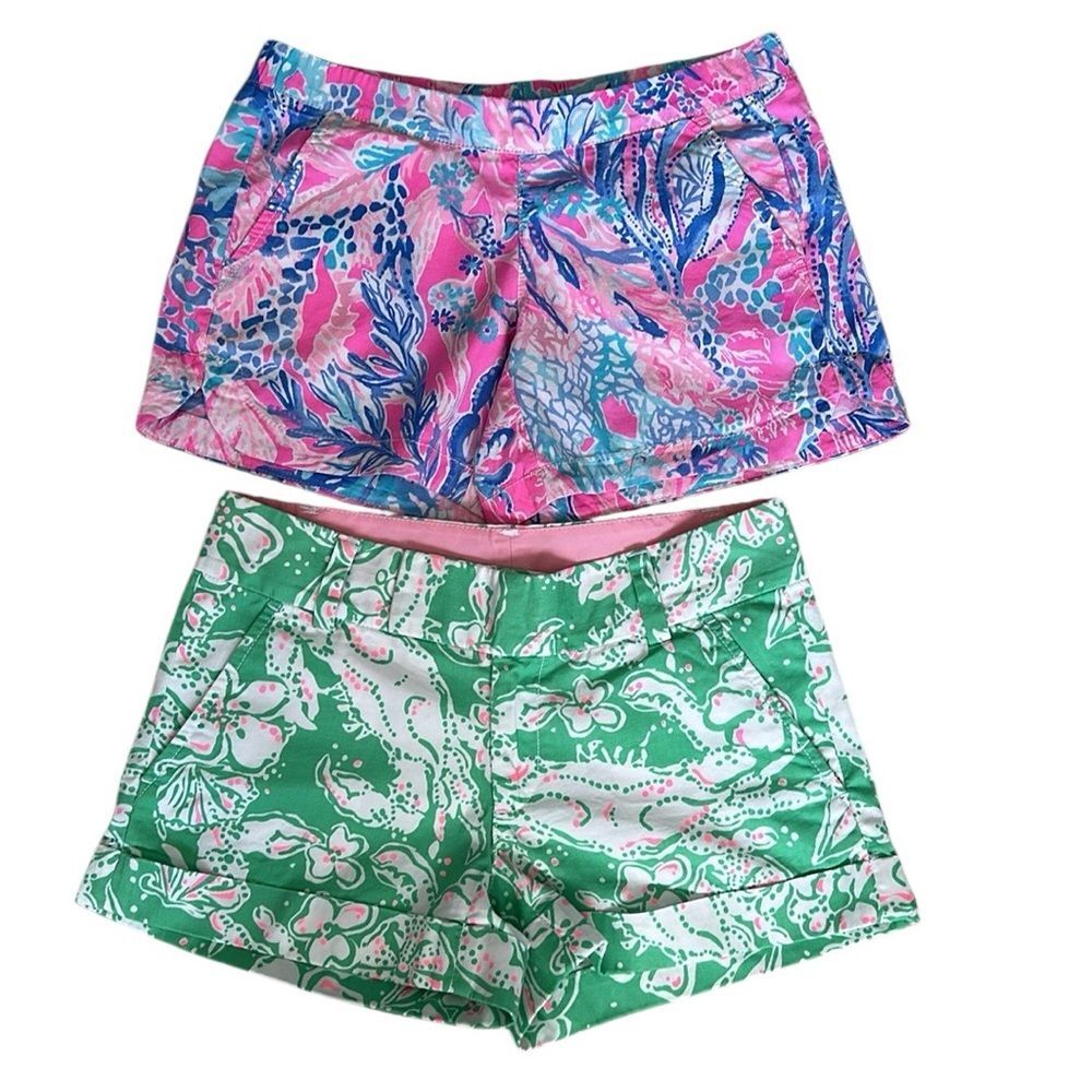 Bundle of Lilly Pulitzer Barclay Short and Ocean View Short Size 00